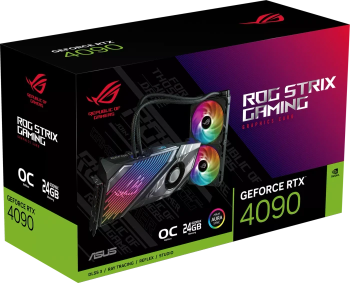 ASUS ROG Strix LC GeForce RTX 4090 OC, ROG-STRIX-LC-RTX4090-O24G-GAMING, 24GB GDDR6X, 2x HDMI, 3x DP