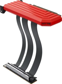 Hyte Hyper Riser Kabel, gewinkelt, PCIe 5.0, 200mm, rot/schwarz