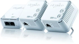 devolo dLAN 500 WiFi Network Kit, 2x Powerline/WLAN-Access Point und Powerline-Adapter Set, 3er-Bundle (9091)