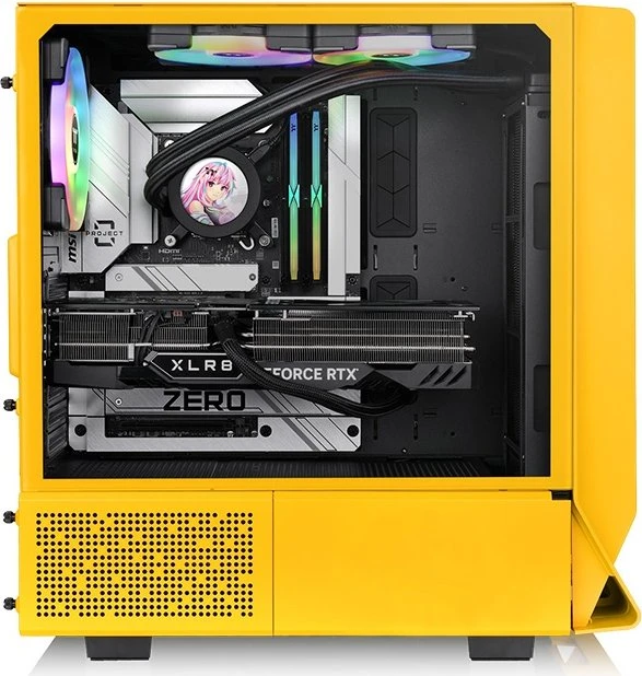 Thermaltake Ceres 350 MX Bumblebee, gelb, Glasfenster