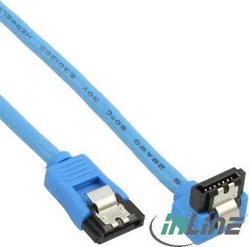 InLine SATA-Kabel blau, gerade/gewinkelt 0.5m (27705F)