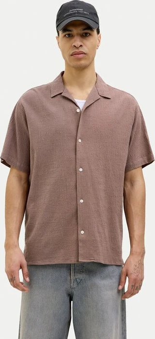 Jack & Jones Relaxed Fit Hawaii Hemd kurzarm deep taupe (Herren)