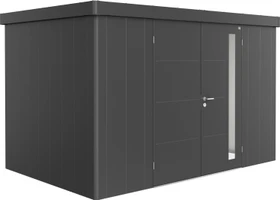 Biohort Neo 2D Gerätehaus mit Doppeltür dunkelgrau-metallic