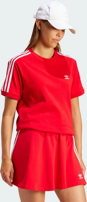 adidas 3-Streifen T-Shirt kurzarm better scarlet (Damen)