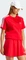 adidas 3-Streifen T-Shirt kurzarm better scarlet (Damen) Vorschaubild