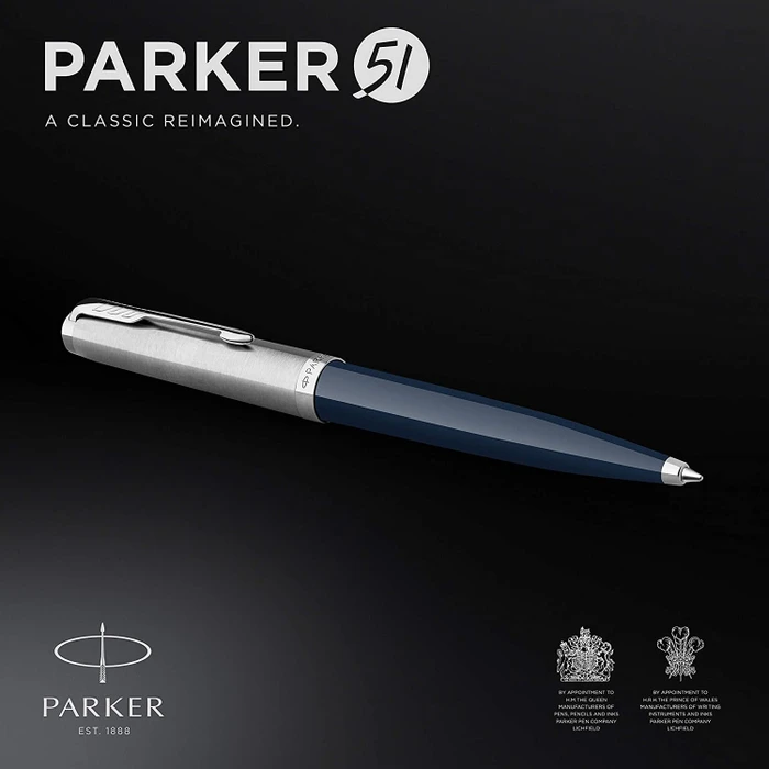 Parker 51 Kugelschreiber midnight blue resin/chrome trim, Geschenkbox