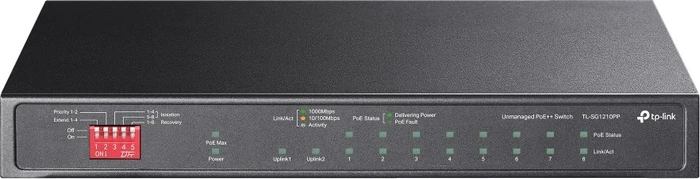 TP-Link TL-SG1210P Desktop Gigabit Switch, 9x RJ-45, 1x SFP, 123W PoE++
