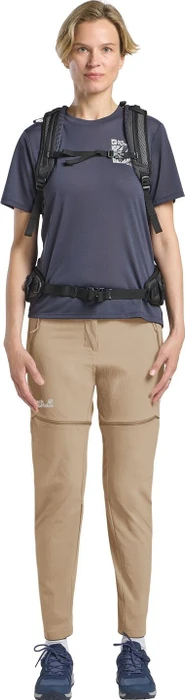 Jack Wolfskin Hikeout Zip Away Zip-Off Hose lang hazel wood (Damen)