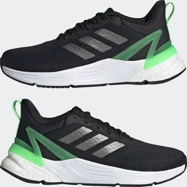 adidas Response Super 2.0 core black/iron metallic/screaming green (Junior)