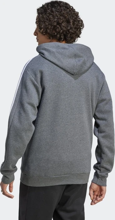 adidas Essentials 3-Streifen Hoodie dark grey heather (Herren)