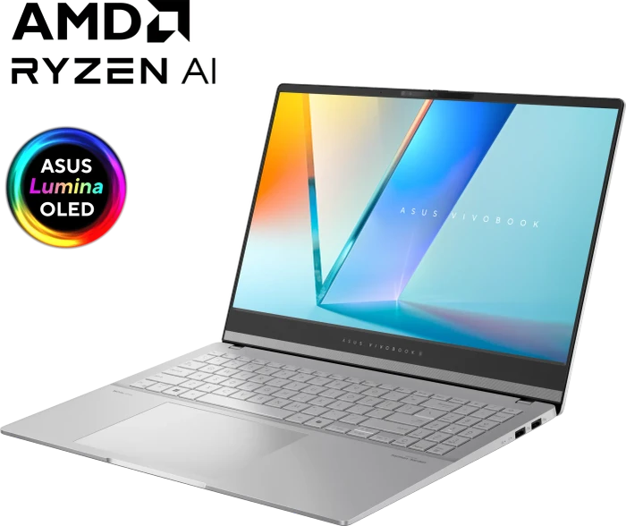 ASUS VivoBook S15 OLED M5506NA-MA006W, Cool Silver, Ryzen 5 7535HS, 16GB RAM, 1TB SSD, DE