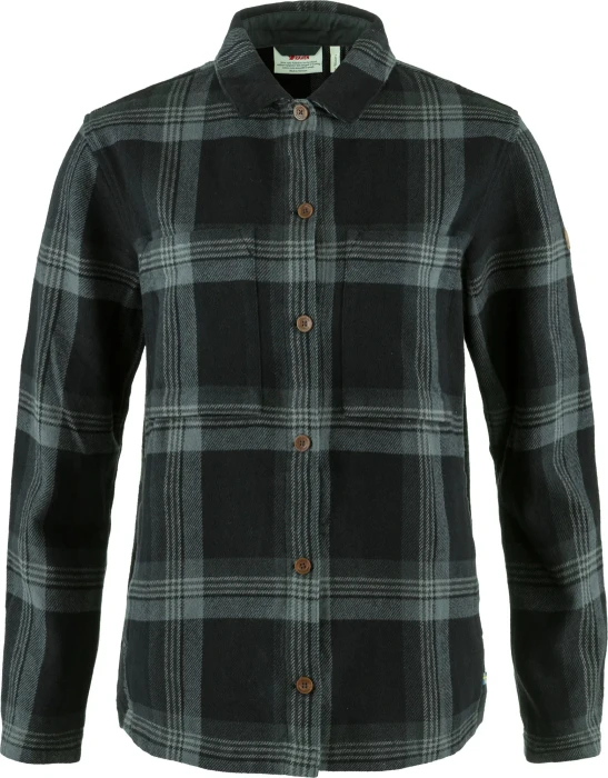 Fjällräven Singi Flannel Hemd langarm black/iron grey (Damen)