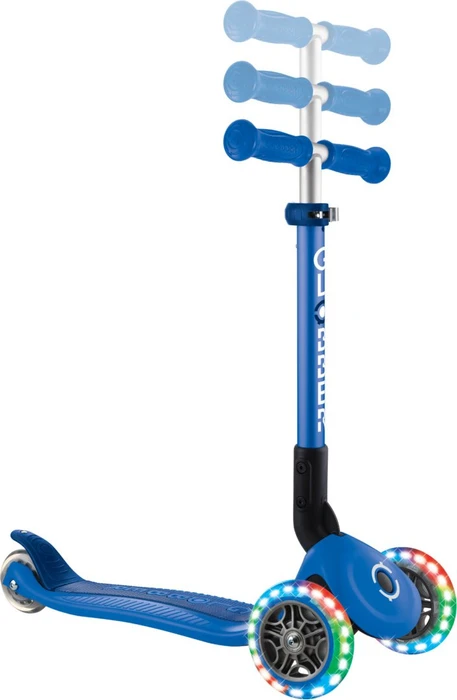 Globber Foldable Lights Kickboard navy blue