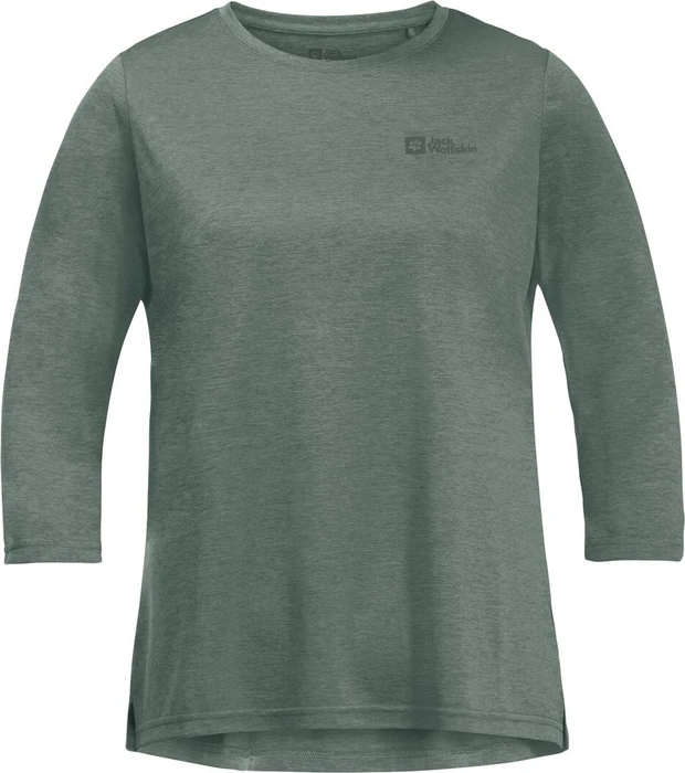 Jack Wolfskin Crosstrail Funktionsshirt 3/4 hedge green (Damen)