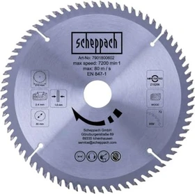 Scheppach HW Kreissägeblatt 72Z, 210x1.6x30mm, 1 Stück
