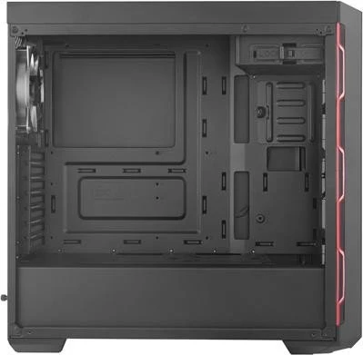 Cooler Master MasterBox MB600L schwarz/rot, Acrylfenster, mit 5.25" Schacht