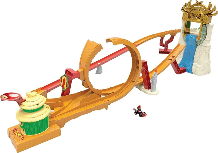 Mattel Hot Wheels Super Mario Bros. Dschungel-Königreich Rennstrecke Spielset