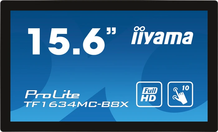 39,6cm (15.6") iiyama TF1634MC-B8X Full HD Touchscreen Monitor Image