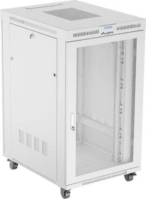 Lanberg 19" Rackschrank 27HE, LCD, freistehend, Flat Pack, Gitternetztür, IP20, RAL 7035, 1000mm tief