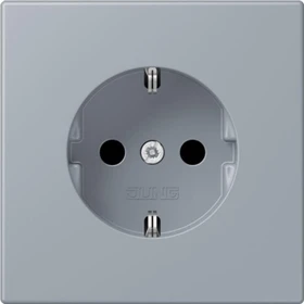 Jung SCHUKO-Steckdose, 16 A 250 V ~, Schraubklemmen, Duroplast lackiert, Serie LS, gris clair 59