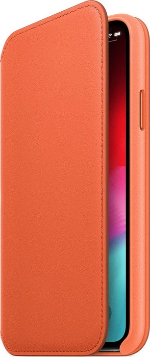 Apple Leder Folio Case für iPhone XS orange