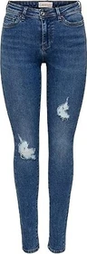 ONLY Skinny Mid Wauw Jeans dark blue denim (Damen)