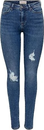 ONLY Skinny Mid Wauw Jeans dark blue denim (Damen)