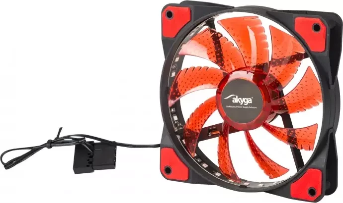 Akyga LED-Lüfter rot, 120mm