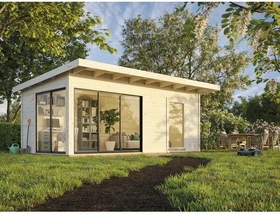 Palmako Andrea 17.1m² Slide Gartenhaus transparent tauchgrundiert