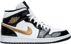 Nike Air Jordan 1 Mid SE black/white/metallic gold (Herren)