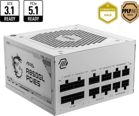 MSI MAG A850GL PCIE5 WHITE 850W, ATX 3.1