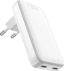 FIXED Slim 2x USB-C Travel Charger GaN PD 45W weiß