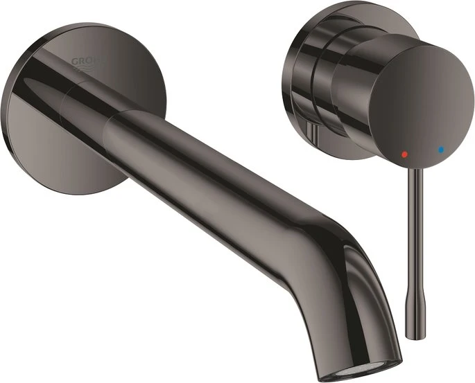 Grohe Essence 2-Loch-Waschtischbatterie L hard graphite