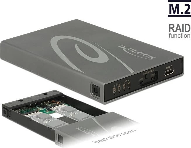 DeLOCK 2x M.2 SSD, USB-C 3.1
