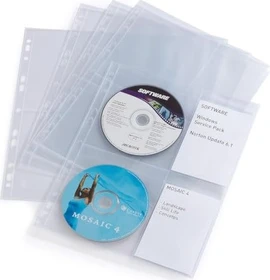 Durable CD/DVD Leerhülle, 10 Hüllen/40 Discs, 10 Stück