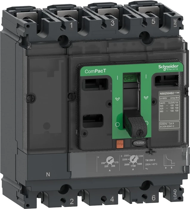 Schneider Electric Kompaktleistungsschalter ComPacT NSX100F mit TM25D 4P4D 18-25A, 36kA/415V AC