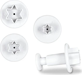 Städter Profi-Ausstecher mit Auswerfer Sterne Mini Set weiß, 3-tlg.