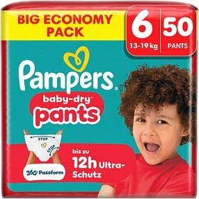 Pampers Baby-Dry pants Gr.6 Einwegwindel, 13-19kg, 50 Stück