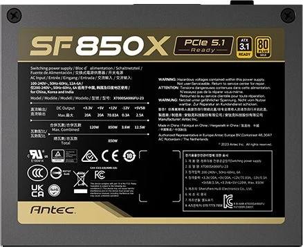 Antec SF 850X 80PLUS Gold 850W, SFX 4.1