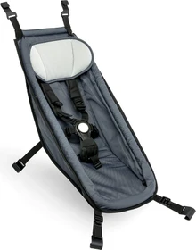 Croozer Kraams Fahrradanhänger Babysitz graphite blue