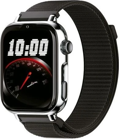 SaveFamily SaveWatch Plus 2 silber mit Stoffarmband black night