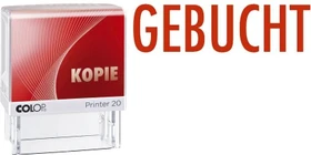 COLOP Printer 20 LGT Textstempel GEBUCHT, 38x14mm, rot