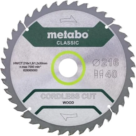Metabo Precision Cut Kreissägeblatt 40Z, 216x1.2x30mm, 1 Stück