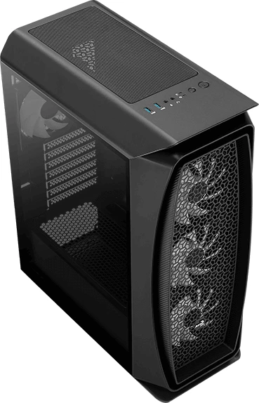 AeroCool Aero One Frost, schwarz, Glasfenster