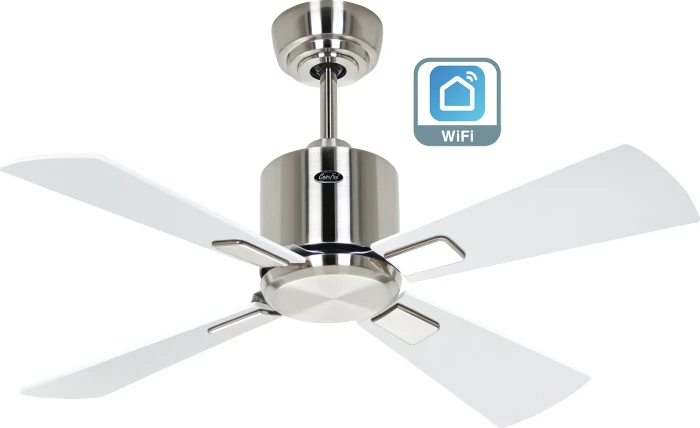 CasaFan Eco Neo III 92 BN-WE/LG WiFi Deckenventilator weiß/lichtgrau/chrom gebürstet
