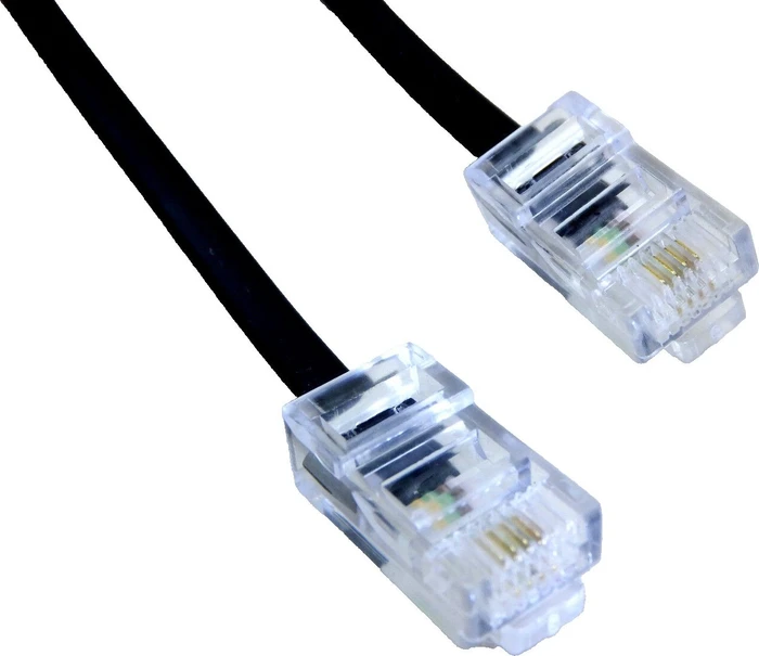 Wentronic Goobay ISDN-Modularanschlusskabel 10m schwarz