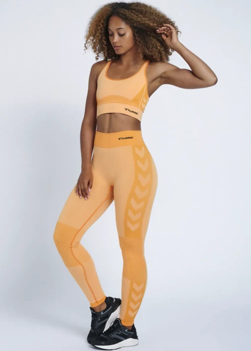 hummel CLEA Seamless Tight Hose lang blazing orange (Damen)