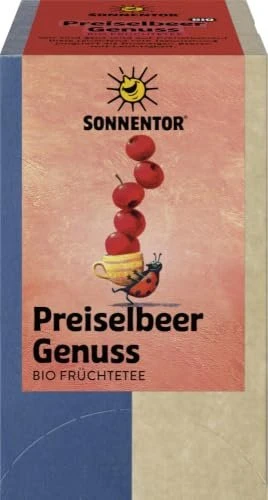 Sonnentor Preiselbeer Genuss Tee Beutel, 18 Stück