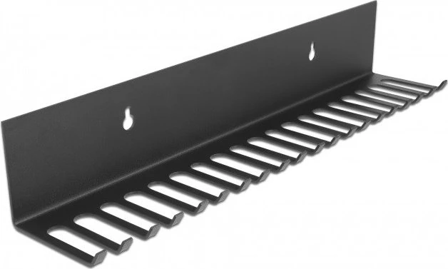DeLOCK Kabelhalterung zur Wandmontage, 318x65mm, schwarz