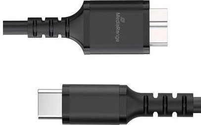 MediaRange USB 3.0 Micro-B auf USB Type-C Kabel 50cm schwarz